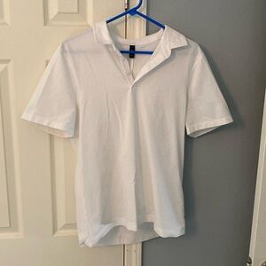 White Cotton Lululemon Polo/Golf Shirt